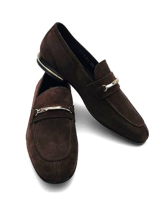 Bally Genos Brown New Samantha 50 Goat Suede Loafers US 10 (0536) main image 12